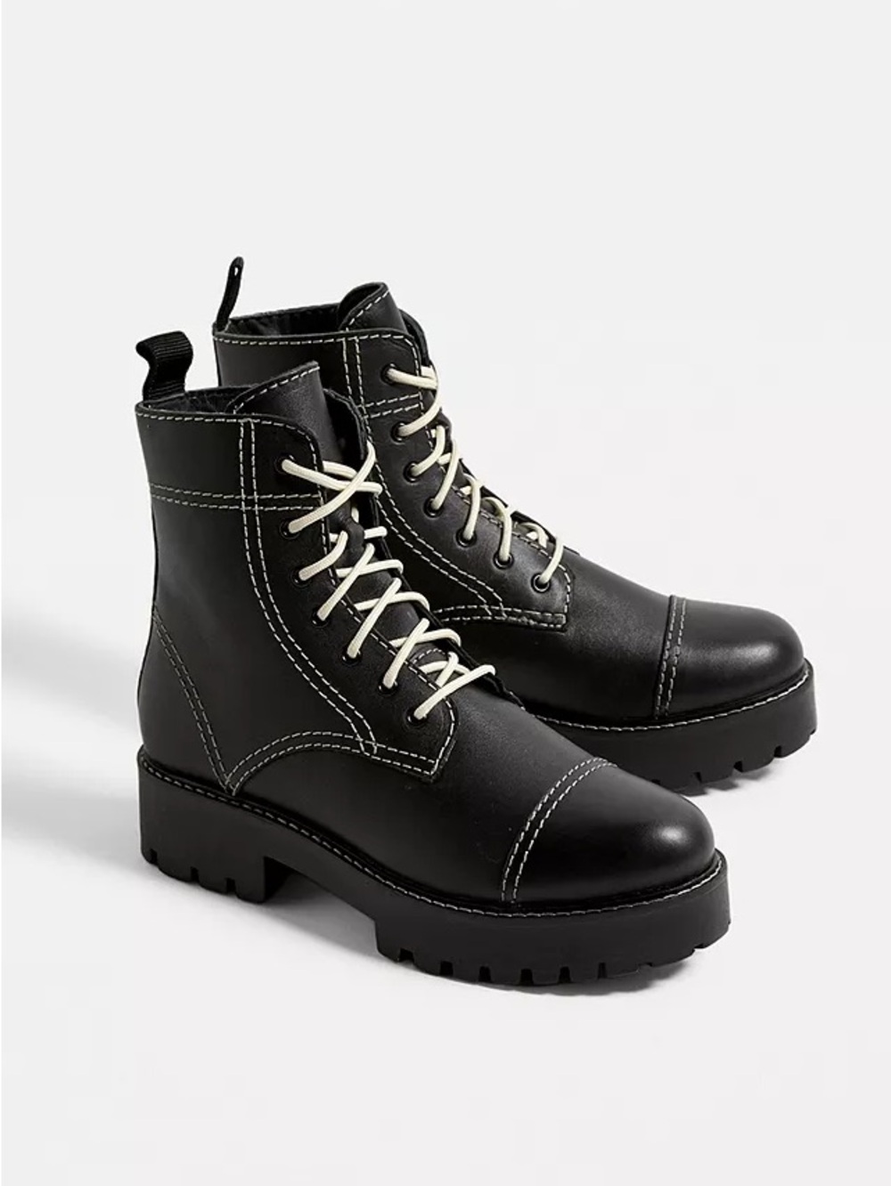 UO Juliette Leather Lace-Up Combat Boots